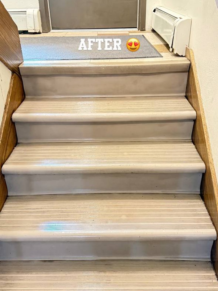 Staircase after EcoClean cleaning