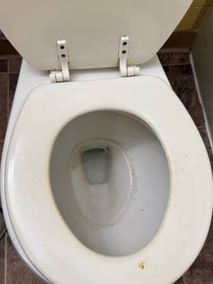 Toilet before deep cleaning